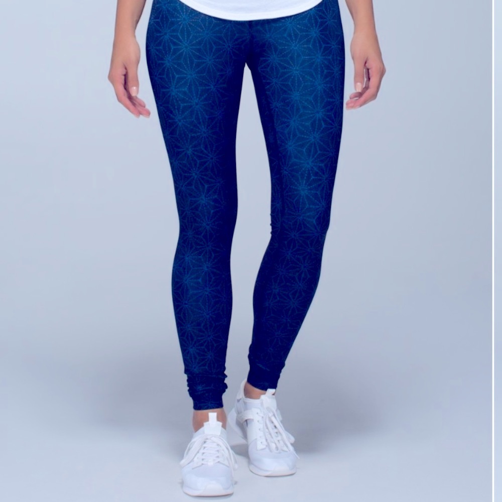 Lululemon rare blue yoga leggings size 2